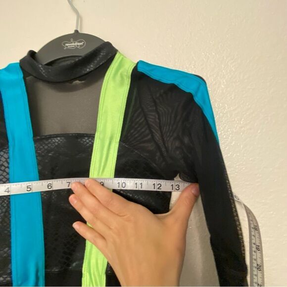 Revolution Dance black neon unitard costume ELECTRIC TOUCH RC22775 LC child - Picture 14 of 16
